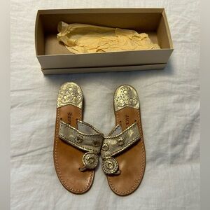 Jack Rogers Gold Sparkle Sandal